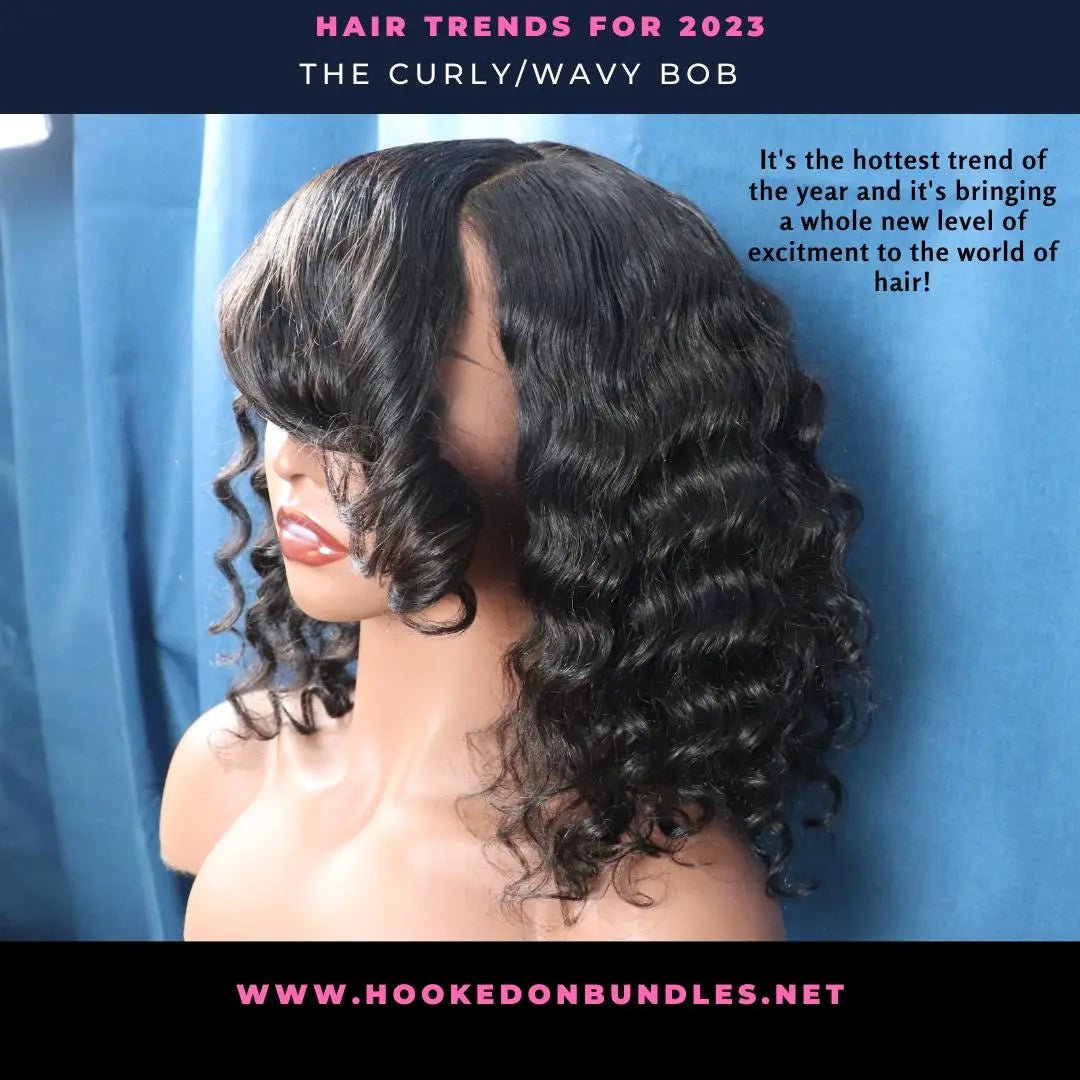 Embrace Your Natural Texture with the Hottest Hairstyle Trend of 2023: The Curly and Wavy Bob - HookedOnBundles Virgin Hair