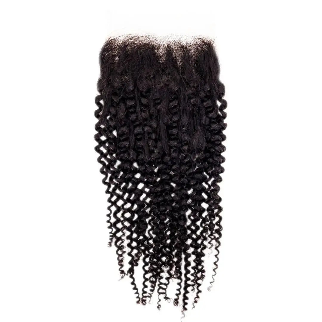 Afro Kinky Curly Closure - HookedOnBundles Virgin Hair