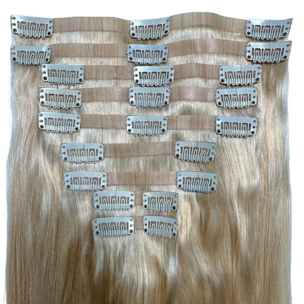 Blonde Seamless Clip-In HookedOnBundles Virgin Hair