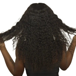 HD Glueless Deep Wave Lace Frontal Wig ~ 100% Human Hair - HookedOnBundles Virgin Hair