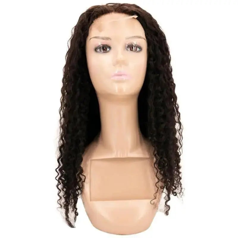 Kinky Curly Transparent Closure Wig ~ 100% Human Hair - HookedOnBundles Virgin Hair