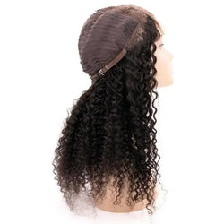 Kinky Curly Transparent Closure Wig ~ 100% Human Hair - HookedOnBundles Virgin Hair