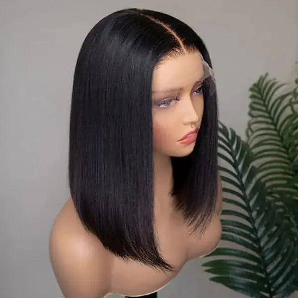 On Trend-Glueless 5x5 Closure Undetectable HD Lace Bob Wig-100% Human Hair - HookedOnBundles Virgin Hair