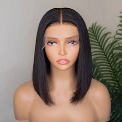 On Trend-Glueless 5x5 Closure Undetectable HD Lace Bob Wig-100% Human Hair - HookedOnBundles Virgin Hair
