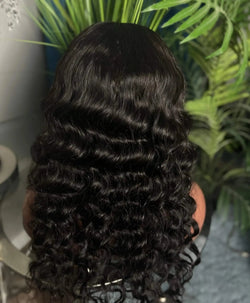 On Trend Glueless Wig Loose Wave with 4x4 Transparent Lace Closure-100% Human Hair - HookedOnBundles Virgin Hair